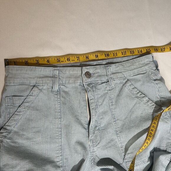 American Eagle Womens Super High Rise Baggy Wide Leg Pants Sz 6 Striped Coastal - Picture 8 of 15